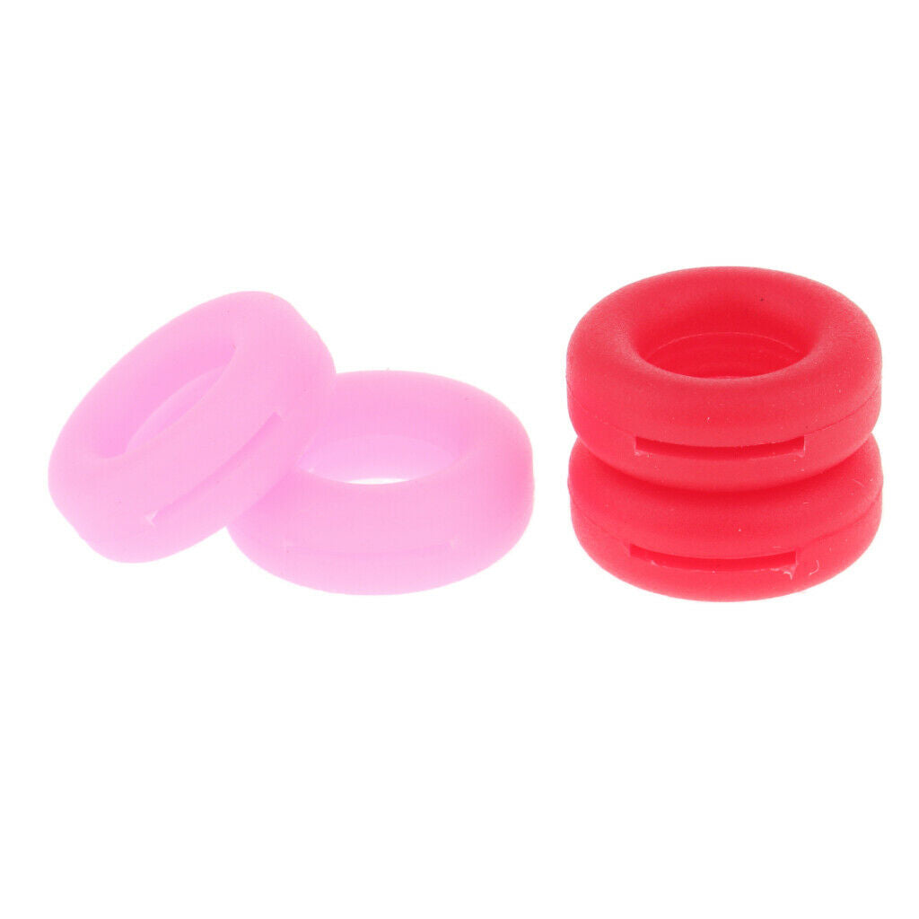 2 Pairs Anti Slip Silicone Ear Hooks Holder for Glasses Red Pink