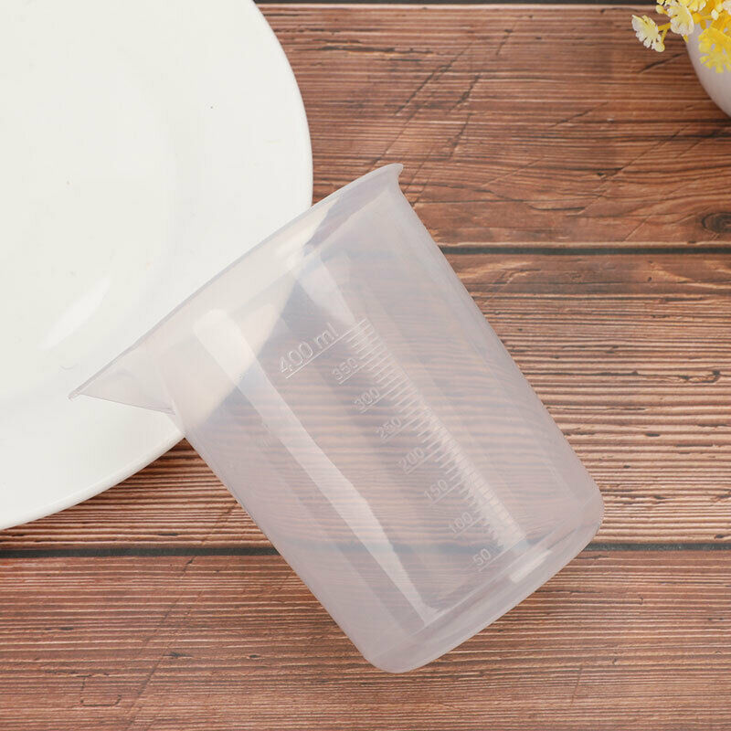 400mL Plastic Measuring Cup For Laboratory Beaker Graduated Cup Kitchen B.l8