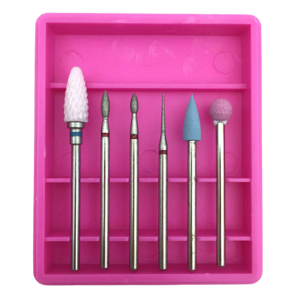 6pcs Electric Nail Drill Bit Set Grinding Head for Acrylic UV Gel Shaping 05