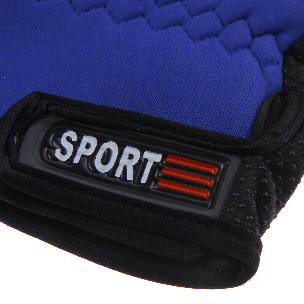 Outdoor Non Slip 2 Finger Fishing Gloves Hand Protection Waterproof Blue