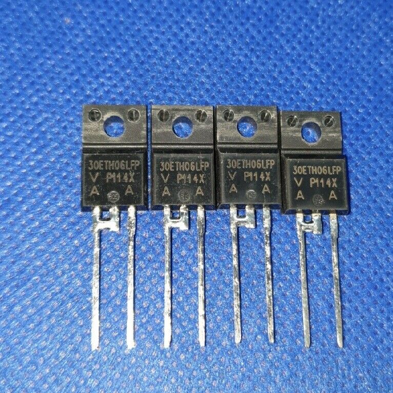 4PCS NEW VISHAY 30ETH06 30ETH06LFP 30A 600V 28ns HYPERFAST SOFT RECOVERY DIODES!