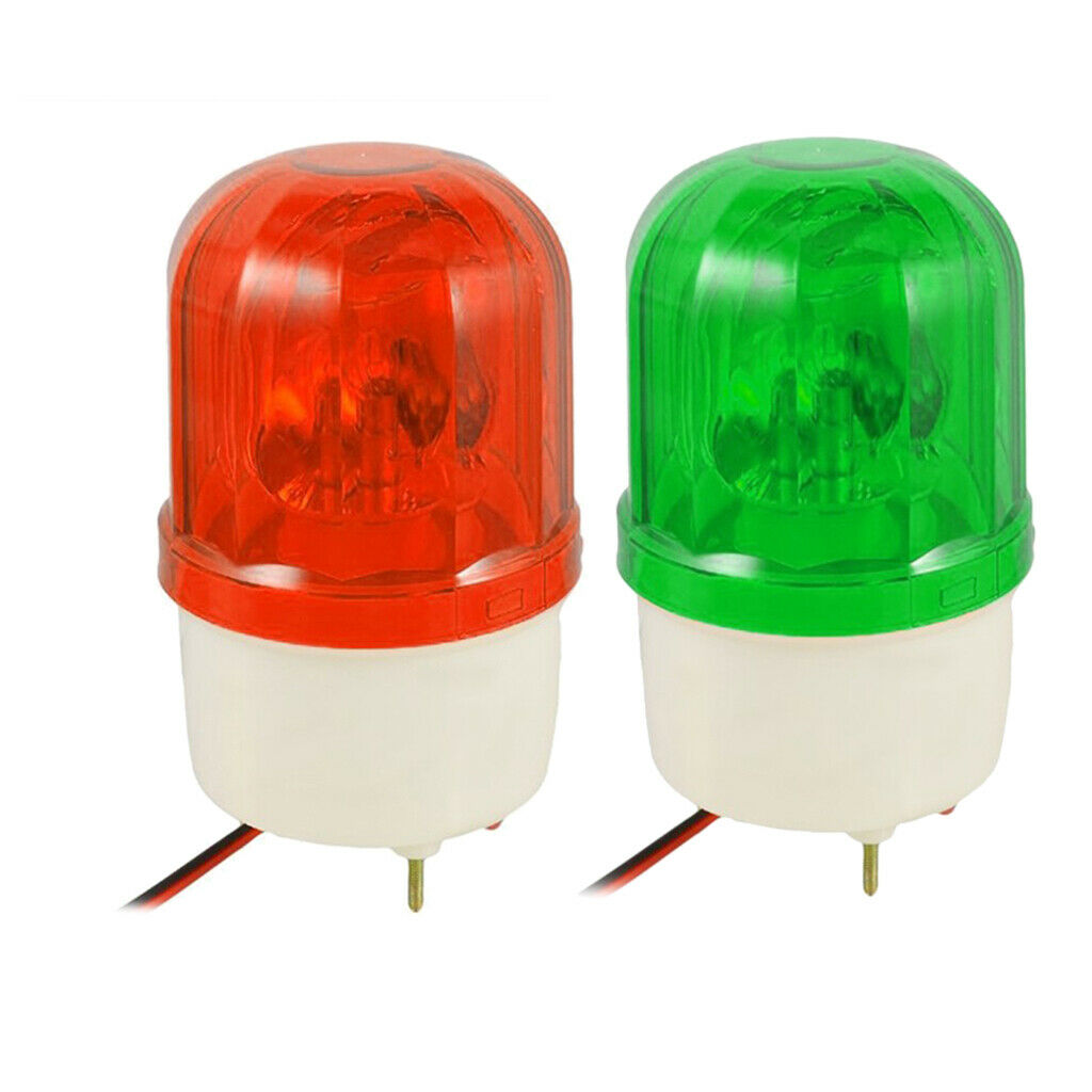 Set of 2 LED Warning Light AC220V Rotating Beacon Emergency Warning 110db