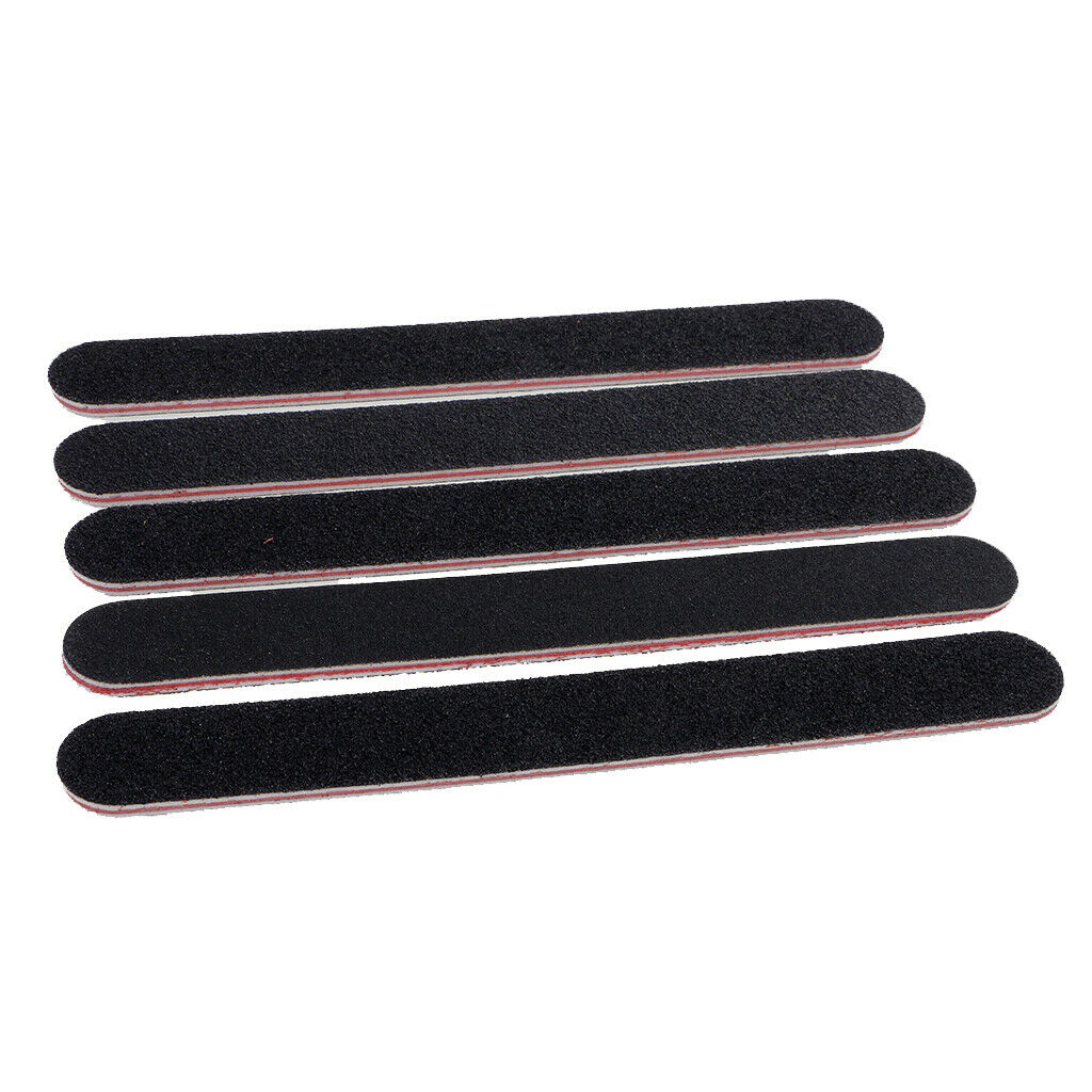 5 Pieces Black Pro Double Sided Manicure Nail  Emery Board Sanding Tool