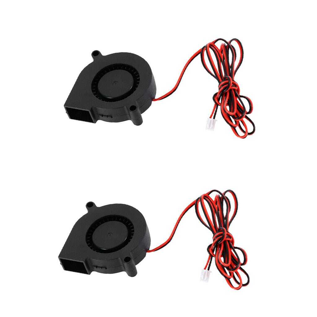 2pcs Silent 24V 50mm 5015 Radial Turbo Cooler Blower Fan For PC CPU Cooling
