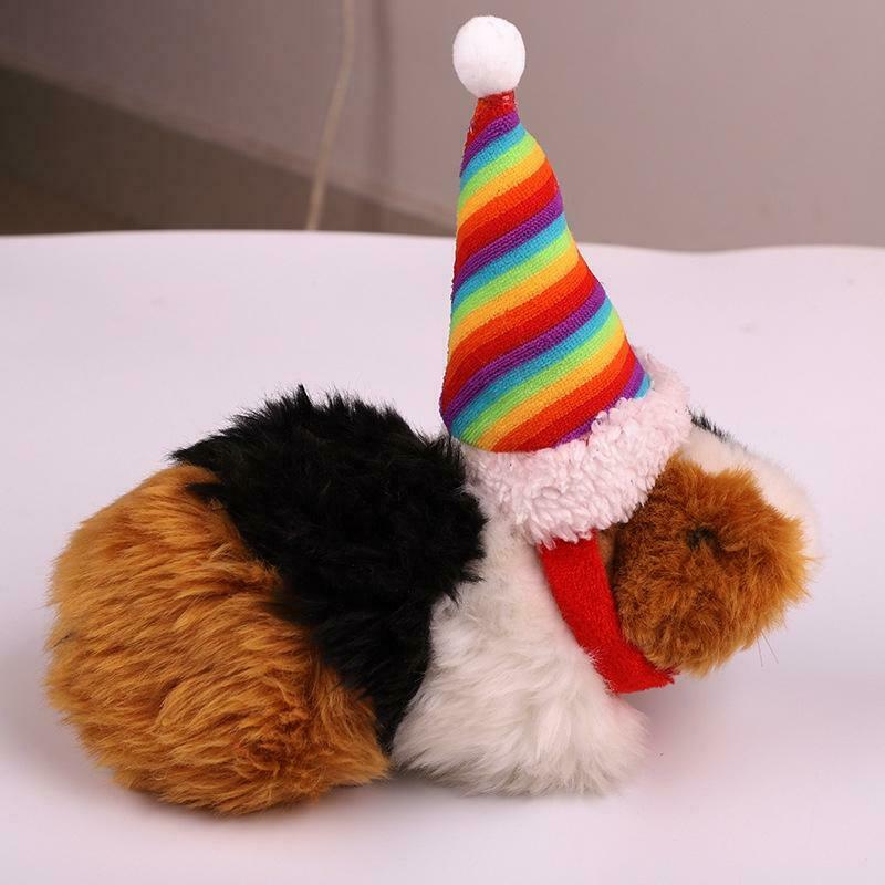 Pet Christmas Hat Santa Claus Cap Head Accessories for Rabbit Hamster Hedgehog