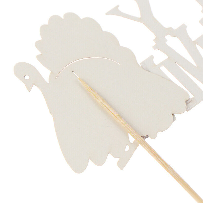 Happy Thanksgiving turkey cake card insert topper decoration party decora.l8