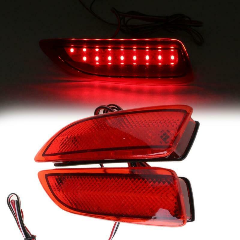 1Pair FTT Rear Bumper Lights LED Reflector Brake Stop Signal Running Lamp For