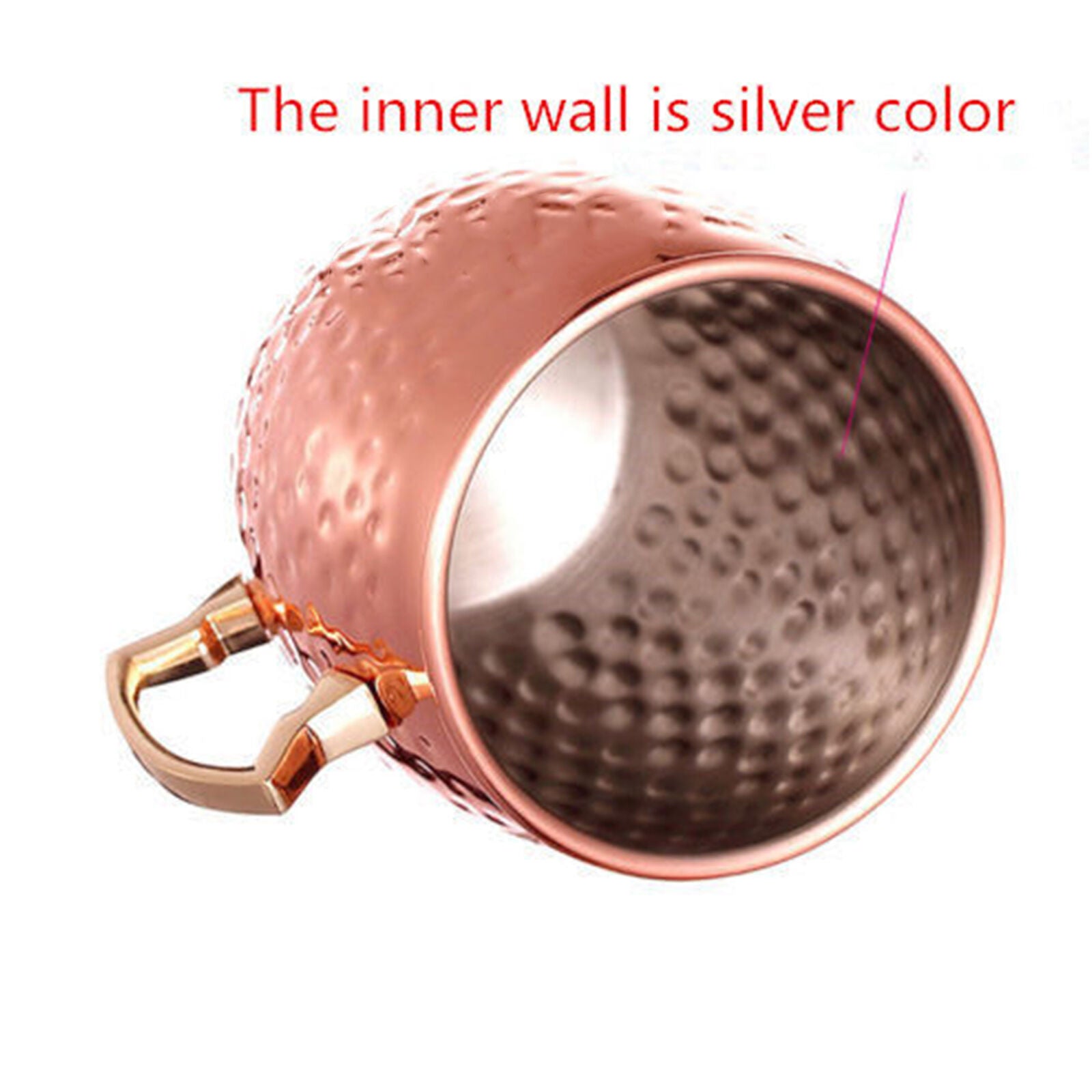 Hot 1 Moscow Mule Mug Cup Drinking Hammered Copper Brass Metal Gift Set 16 Oz #1