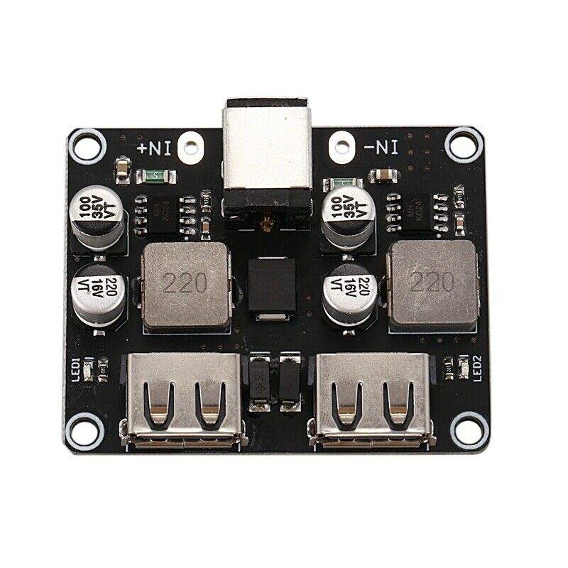 2 Channel Usb Qc3.0 Qc2.0 Dc-Dc Buck Converter Charging  Module 6-32V 9V 12V 2Z2