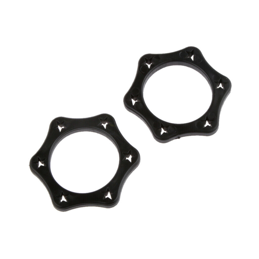 2x Hexagon Microphone Fall Shock Protector Anti Rolling Slip Ring Black