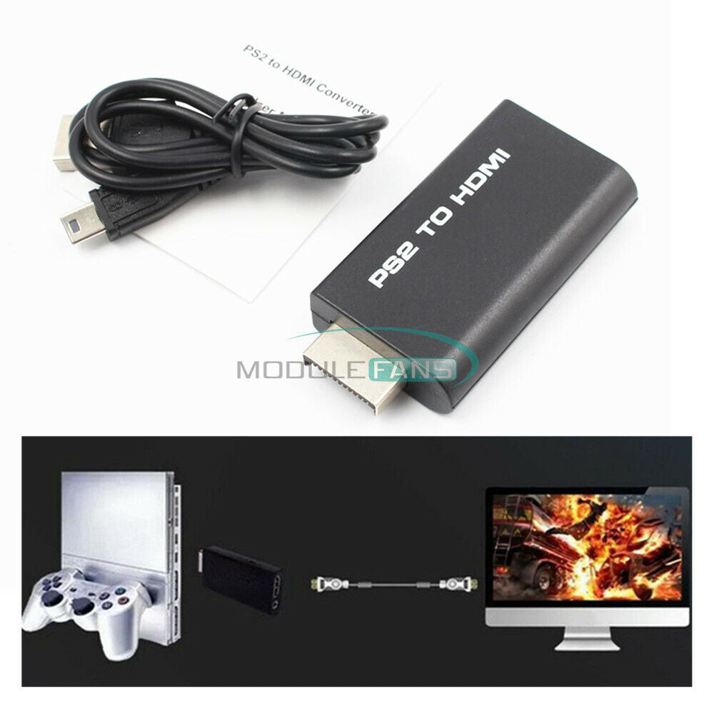 3.5mm PS2 to HDMI Audio Video Cable AV Adapter Converter Audio Output for HDTV
