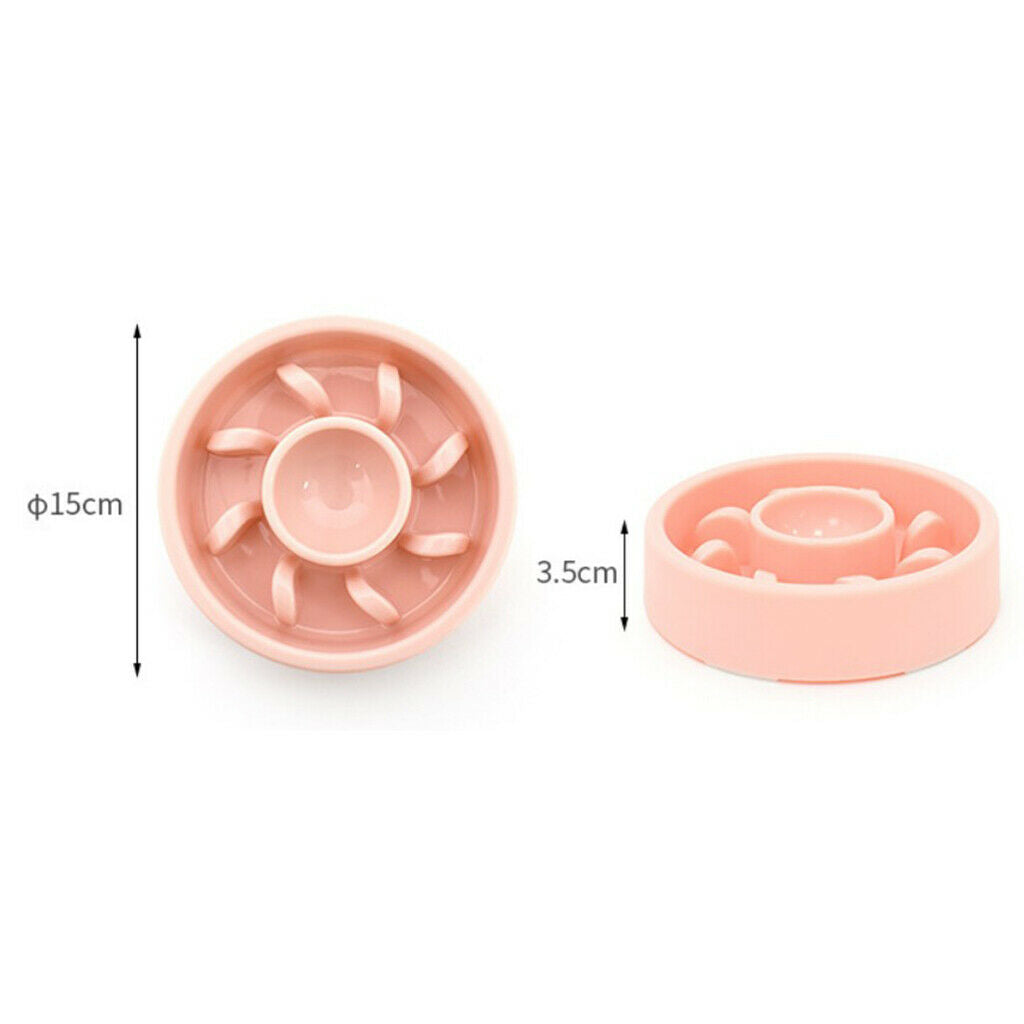 Set of 3 Pet Dog Food Slow Feeder Pet Anti-Chocking Bowls For Dogs Cat