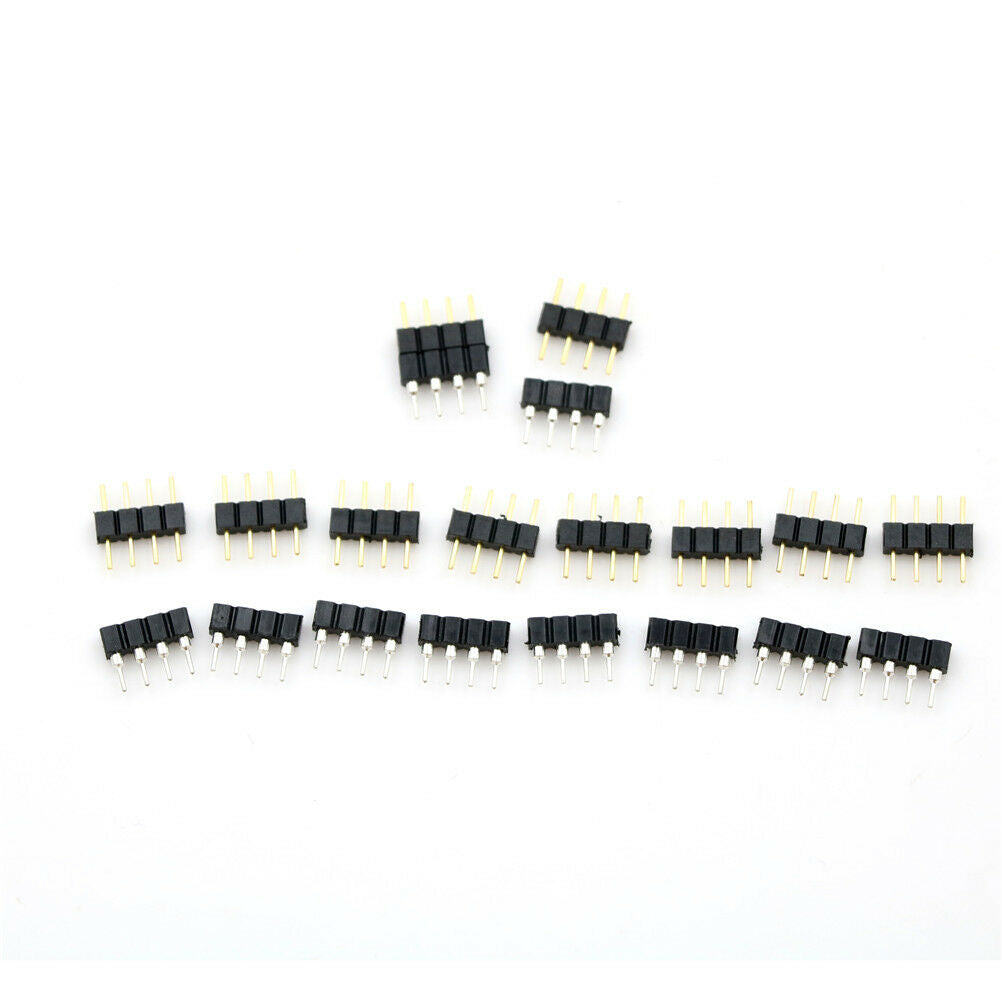 10pcs connector male type double 4pin for 3528 5050 RGB LED strip connect.l8