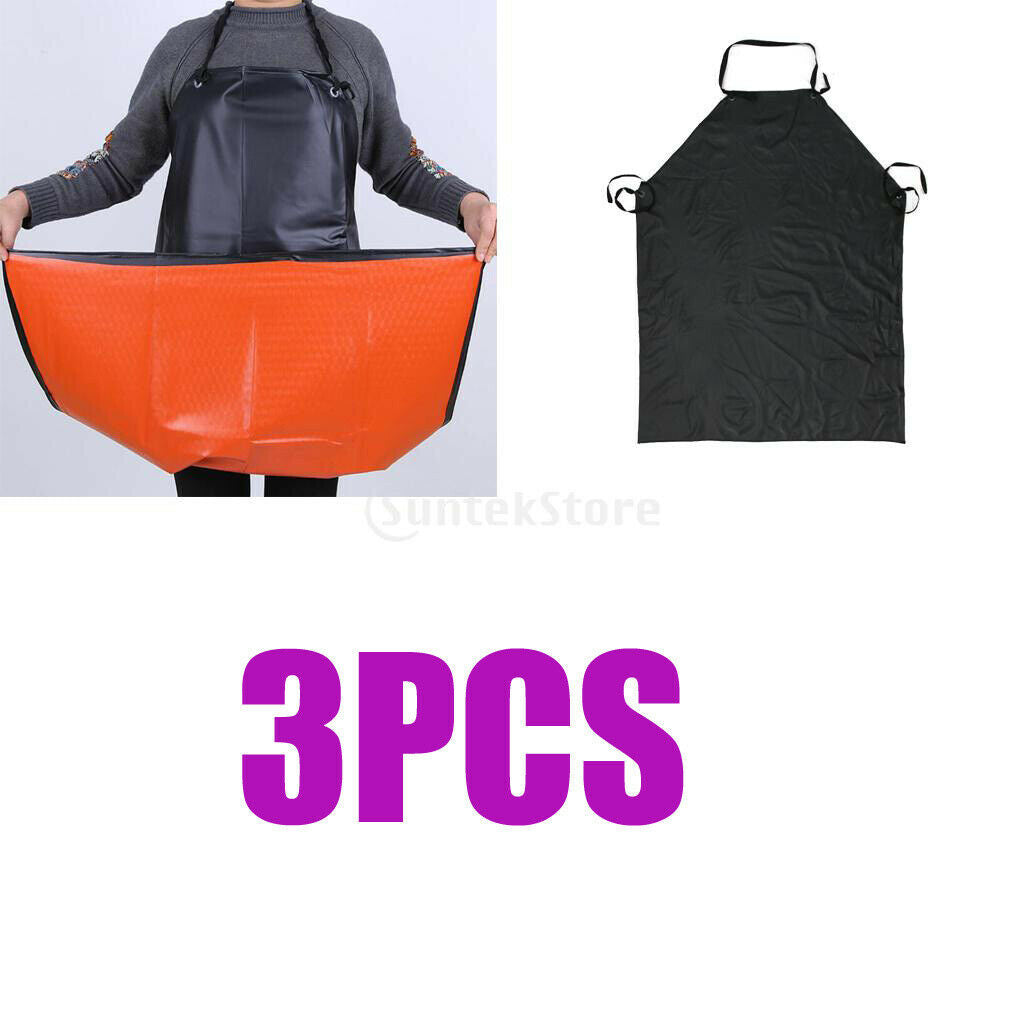 3xPU Anti-Oil Waterproof Apron For Lab Work Restaurant Cooking Butcher