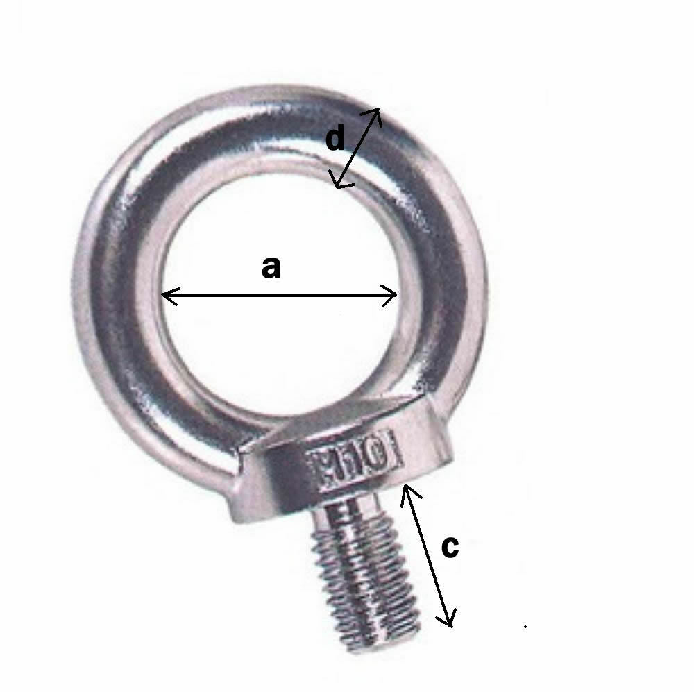 Eyes Bolts M10 Metric Threaded Marine Grade Boat Stainless Steel Lifting