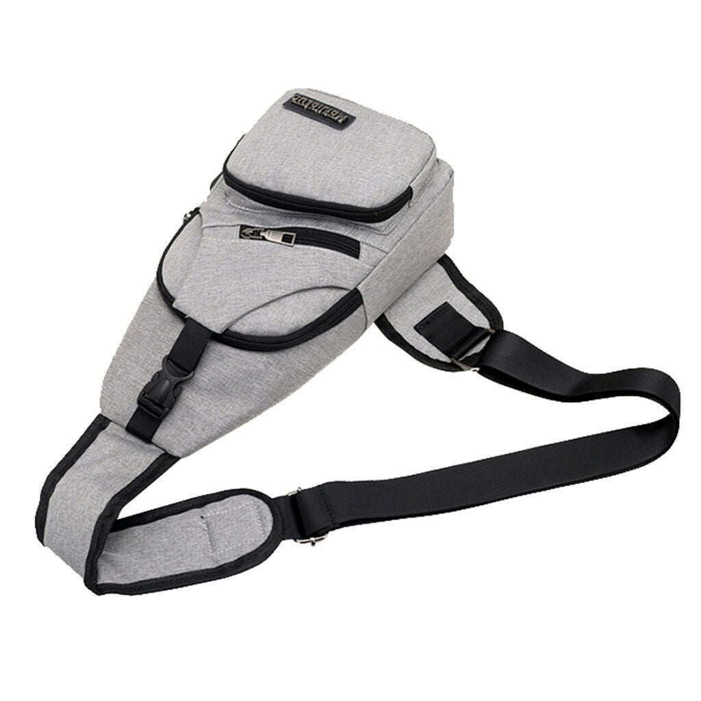 2Pcs Mens Sling Bag USB Charging Port Outdoor Travel Casual Lightweight Bag