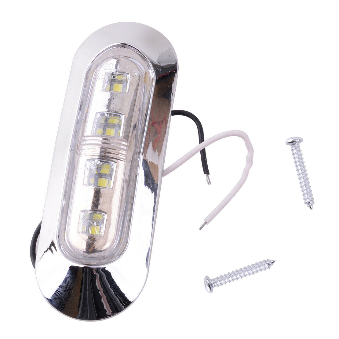 8x White LED Clearance Side Marker Lights Truck Trailer Pickup Boat 12V 24V Part