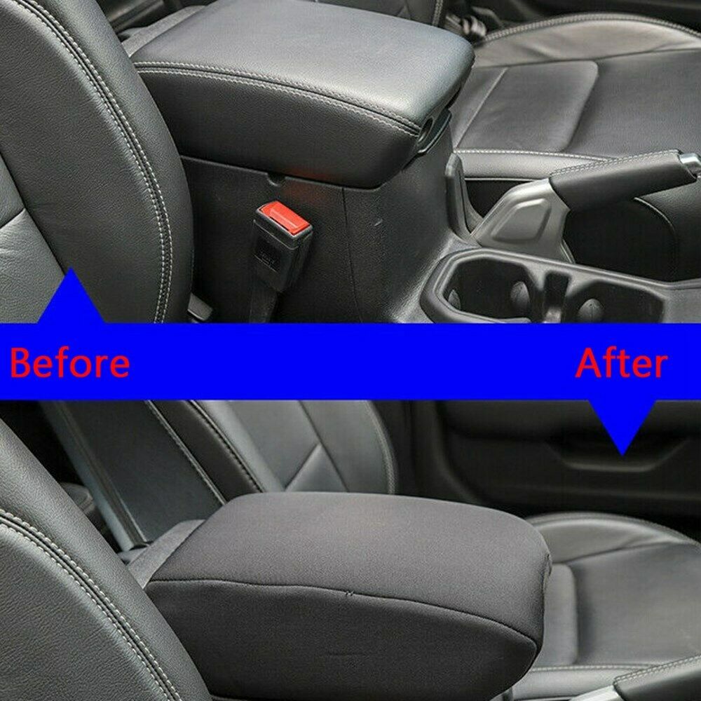 Black Armrest Box Cushion Mat Console Pad Liner Cover For Wrangler JL JT 18+ CN