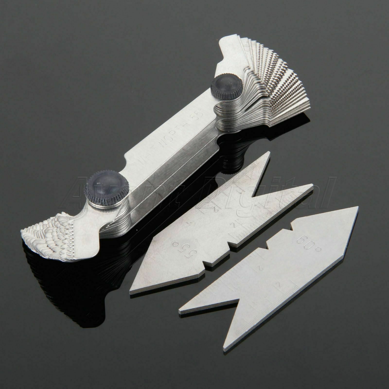 New Thread Measuring Gauge Centering Gauge 55&60° Inch & Metric Measuring Tool