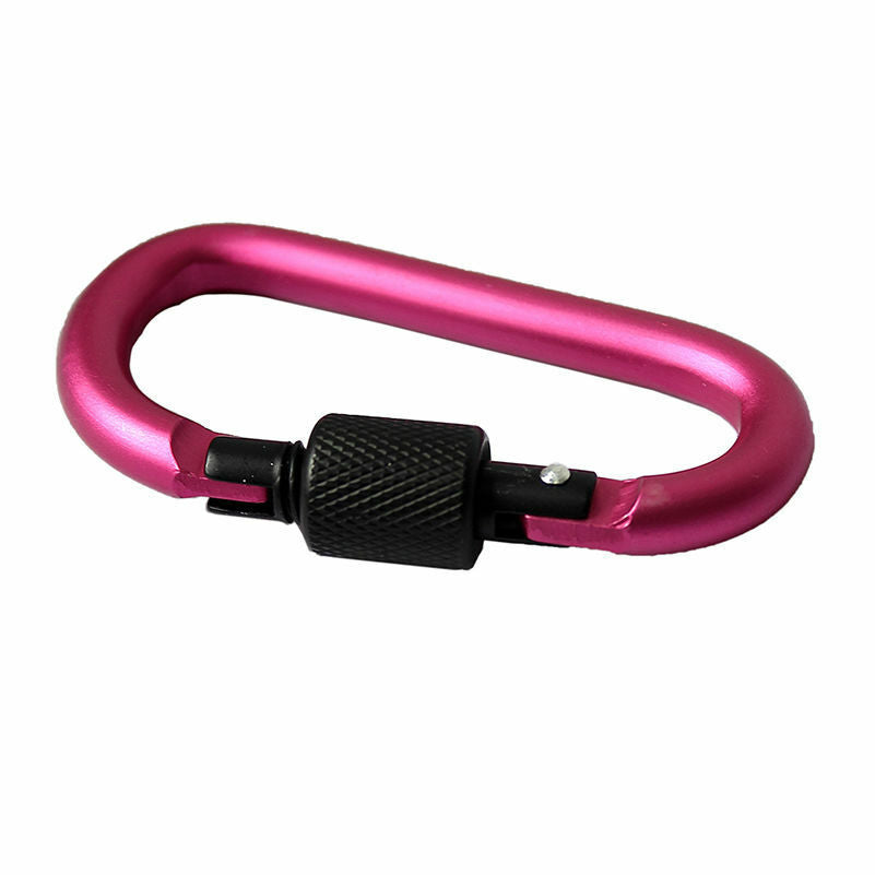 5X Aluminum Carabiner D-Ring Clip Hook Camping Keychain Screw Lock WD CSNJ G XC