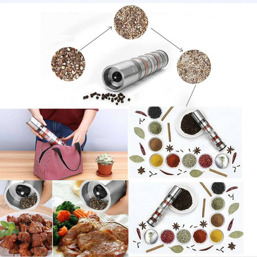 Stackable Reusable Clear Pepper Spice Jar Picnic Kitchen Condiment Container