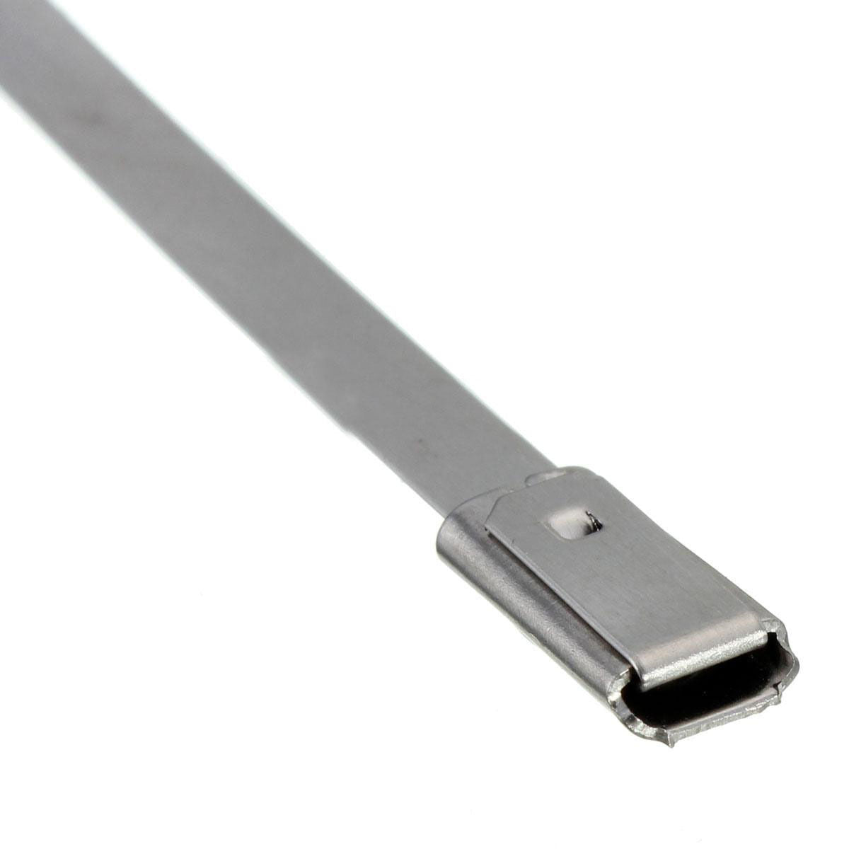 10PCS 150mm Stainless Steel Metal Cable Wire Ties Zip Tie Wraps Exhaust Straps