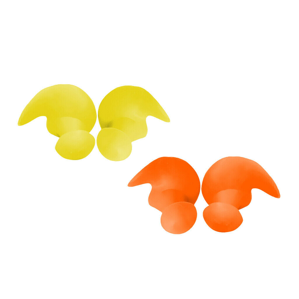 2 Pair Silicone Spiral Swimming Ear Plug Hearing Protector with Case 25mm