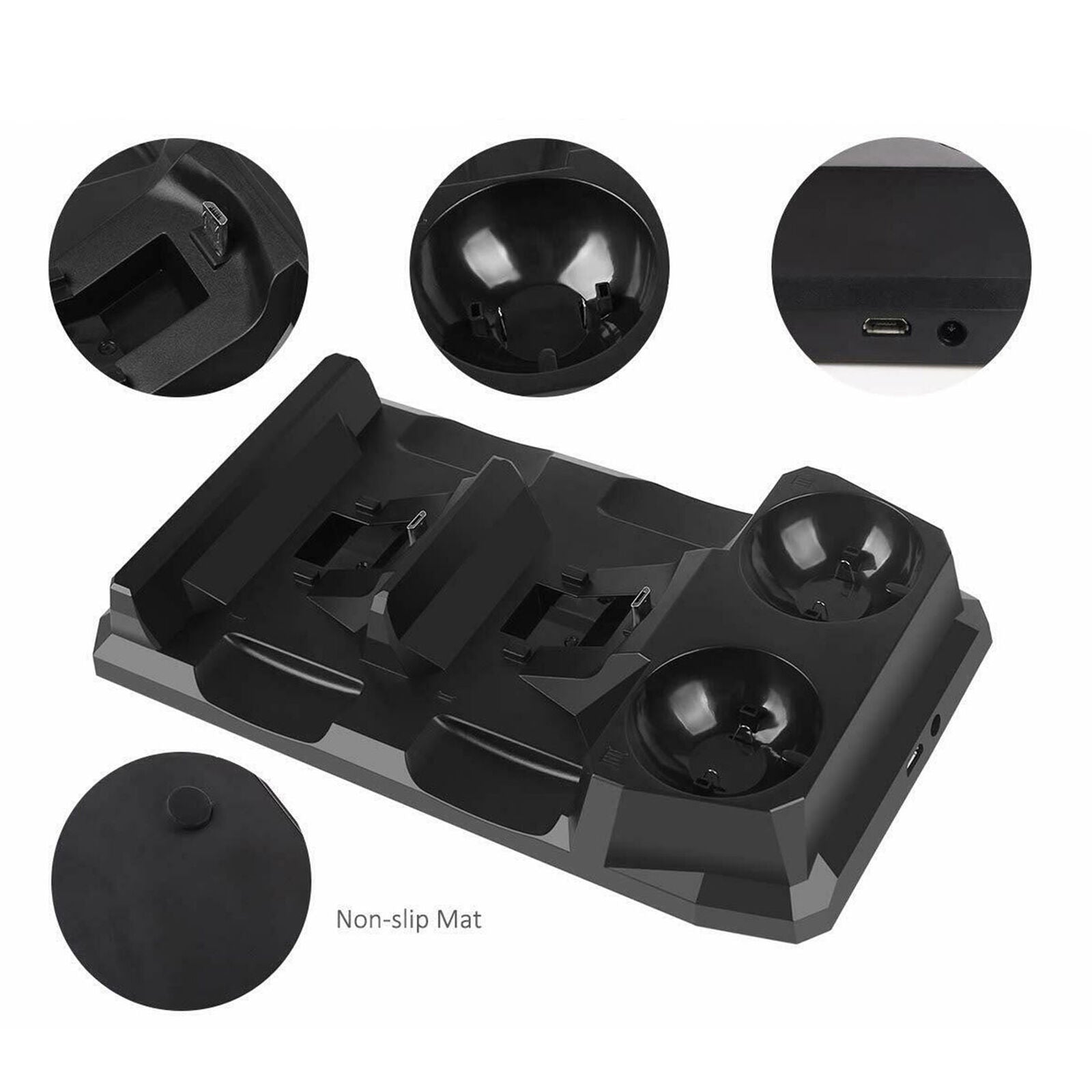 4 in 1 Controller Charger Dock Station Stand For Playstation PS4 PSVR VR Move