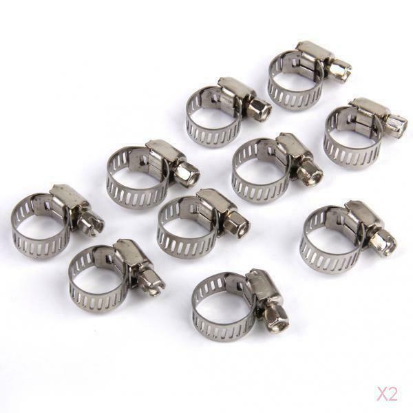 10pcs Adjustable Fuel Gasoline Pipe Hose Clamps Stainless Spring Clamp 8 12mm