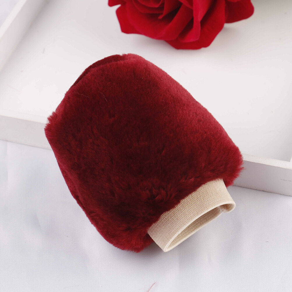3Pcs/set Winter wine red warm plush car steering wheel cover handbrake cov Hw Qx