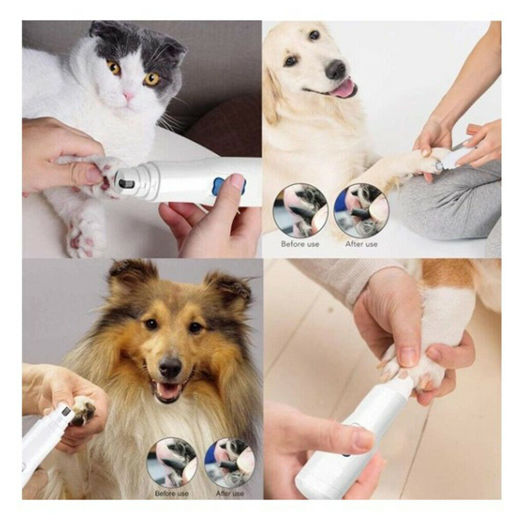 Portable Pet Nail Grinder Dog Claw Paw Care Trimmer Clipper Grooming Tool