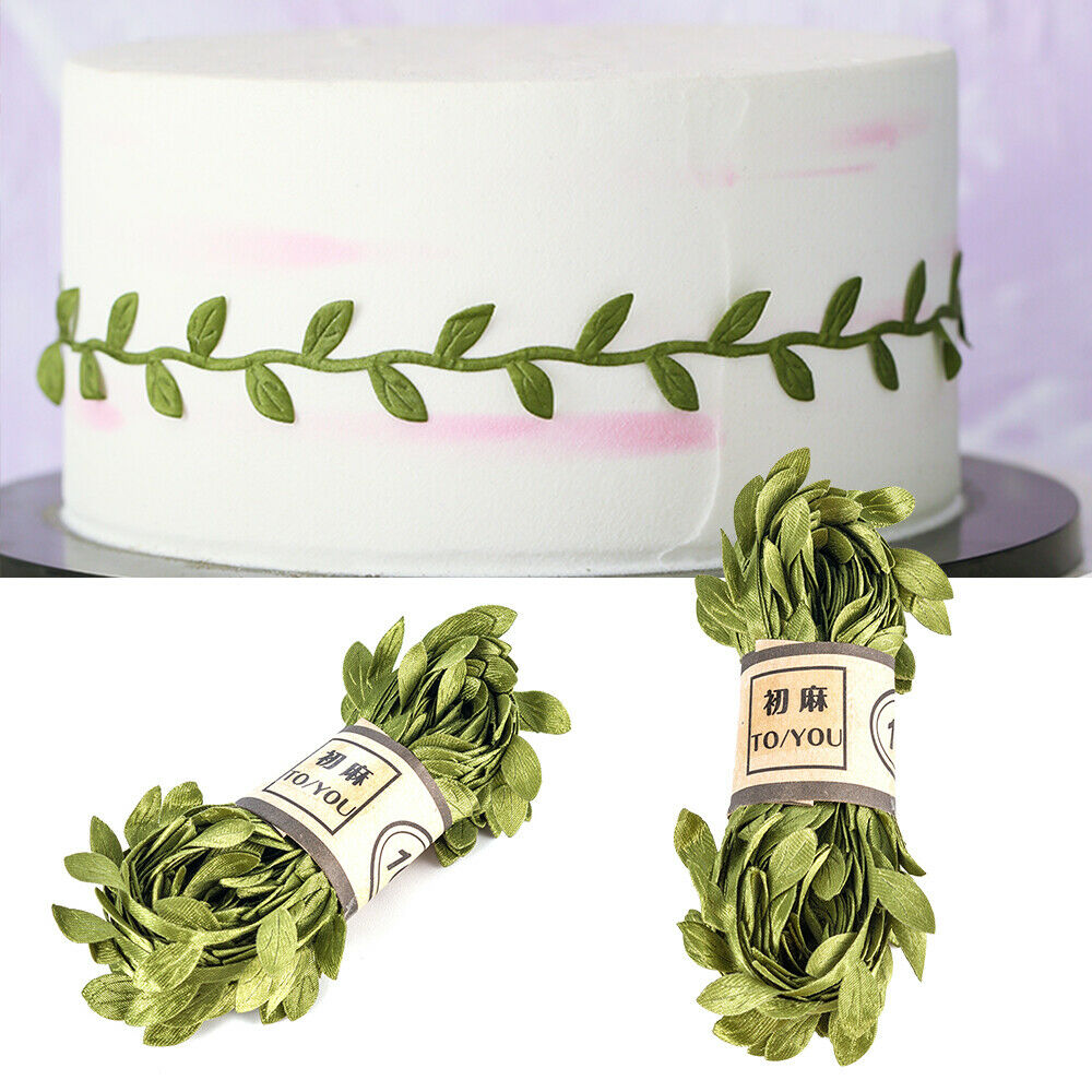 10M DIY Garland Green Leaf Wire Vine Rattan Artificial Flower For Diy Wreath