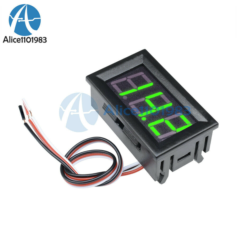 0.56" DC 4.7-30V LED Green Digital Voltmeter Panel Accurate Meter 3-Wire Display