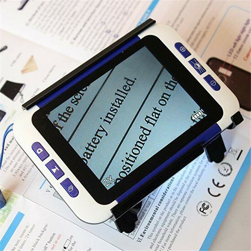 2-32X 3.5" Color LCD Electronic Reading Aid Loupe Low Vision Digital Magnifier