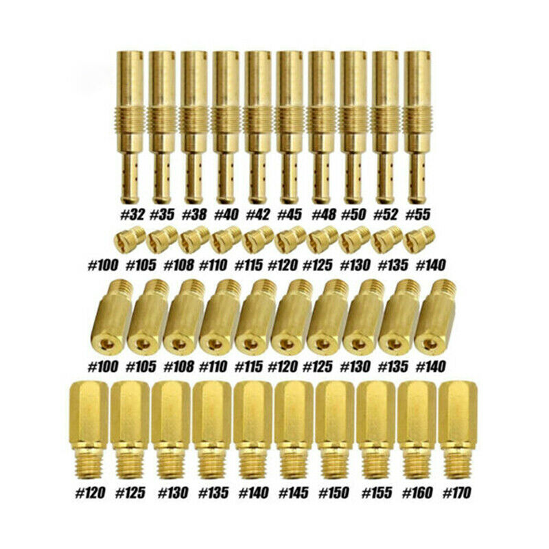 30Pcs Carburetor Main Jets 10Pcs Slow Pilot Jet Kit For Keihin PWK OKO Carbs ATV