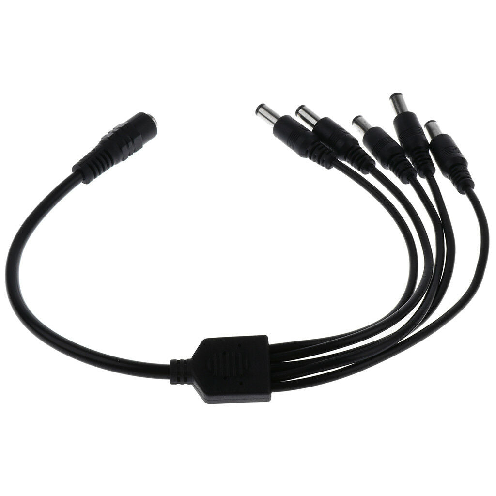 Durable DC 1 Female to 5 Male Output Power Splitter Cable Cord Y Adapter