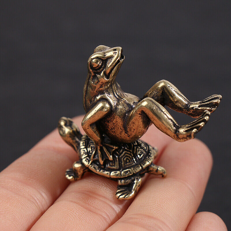 Buddhism Frog Tortoise Statue Ornament Incense Burner Home Desk Decor Tea.l8