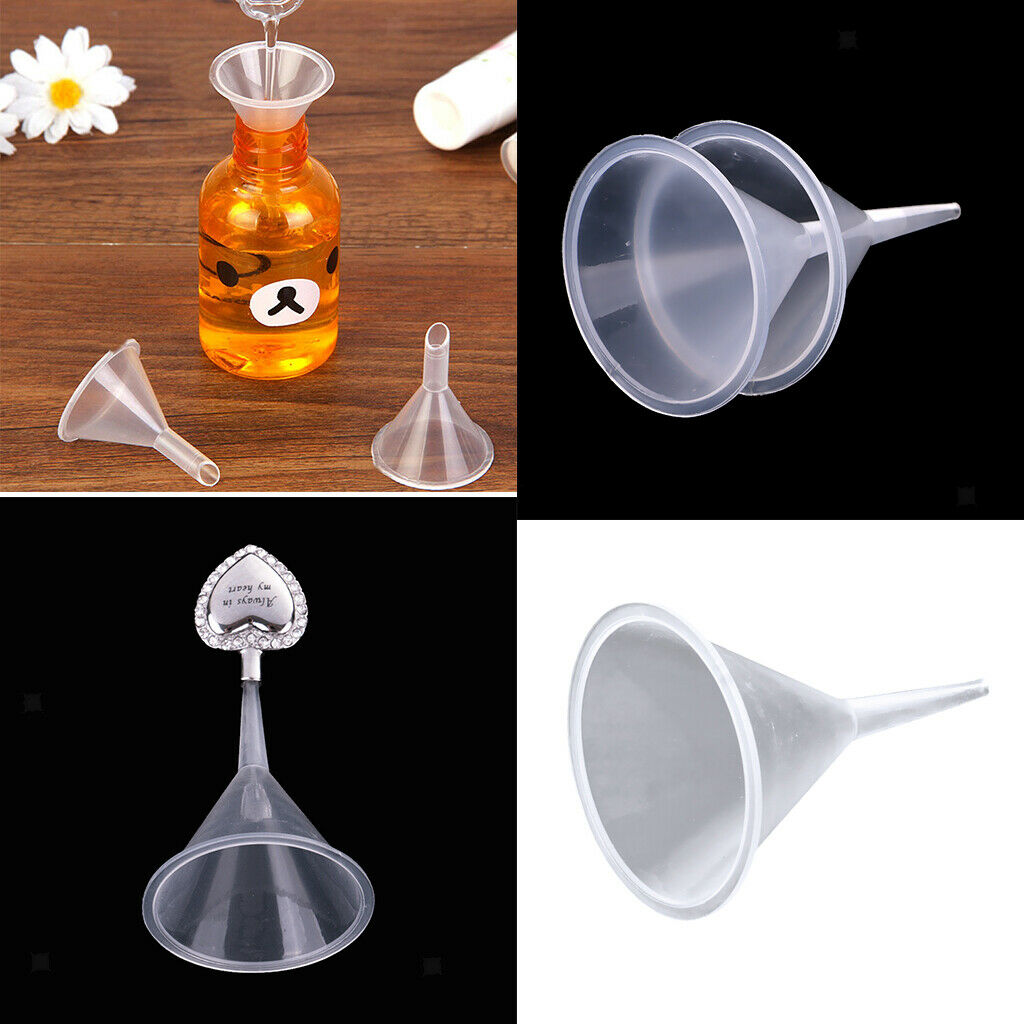 Set of 3 Plastic Perfume Diffuser Vial Bottle Liquid Filling Small Funnel