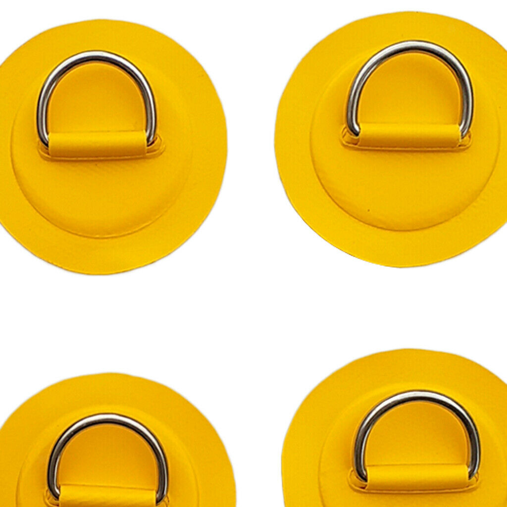 4Pcs Inflatable Boat Dinghy Kayak Canoe D- Patch Pad with Shock Bungee Cord