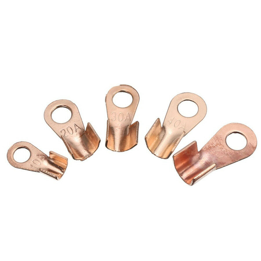 90Pcs Copper Car Battery Cable Wire Connector Terminals Open Lugs OT 10A-100A