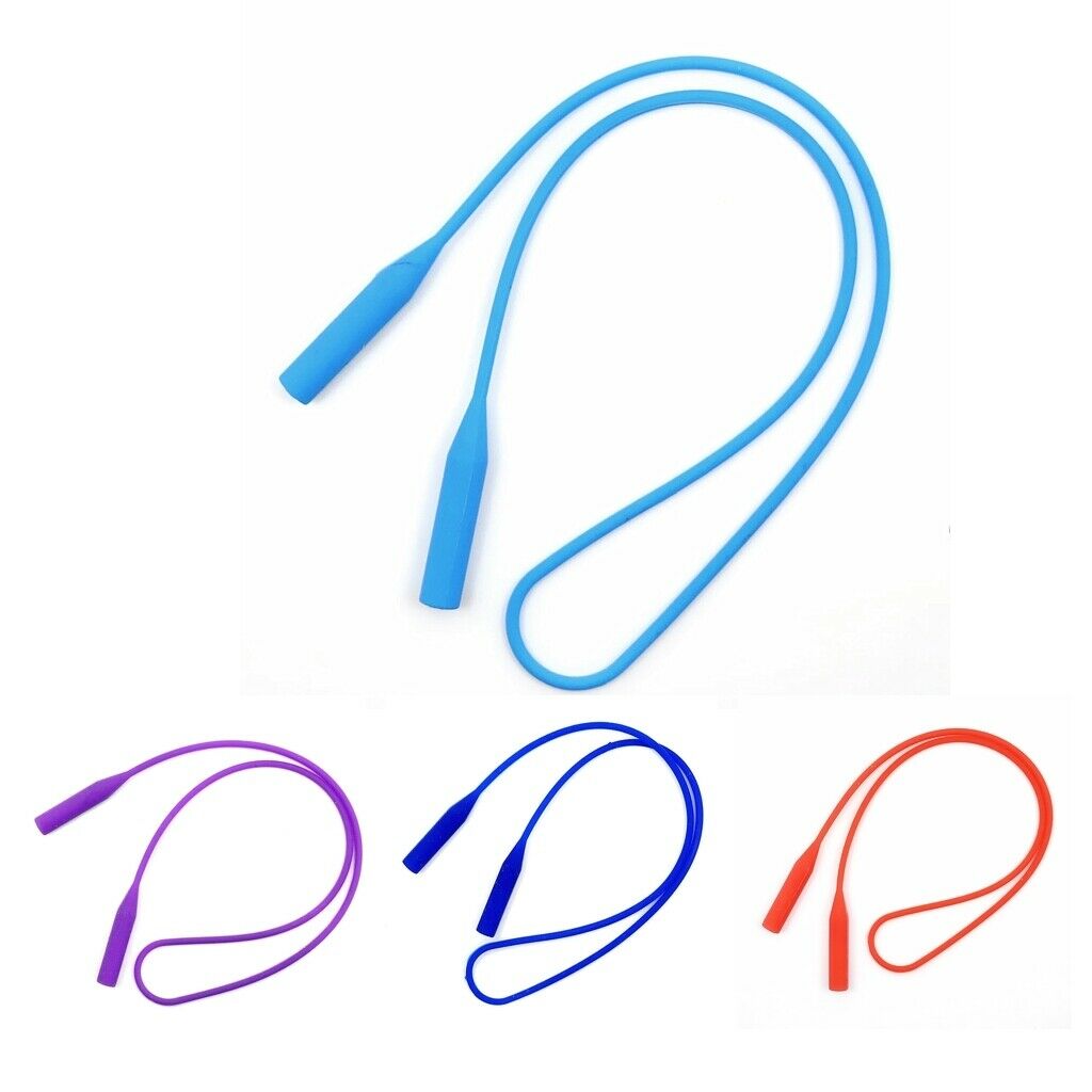 4x Kid Elastic Silicone Eyeglasses Strap Band Cord String Waterproof 52cm