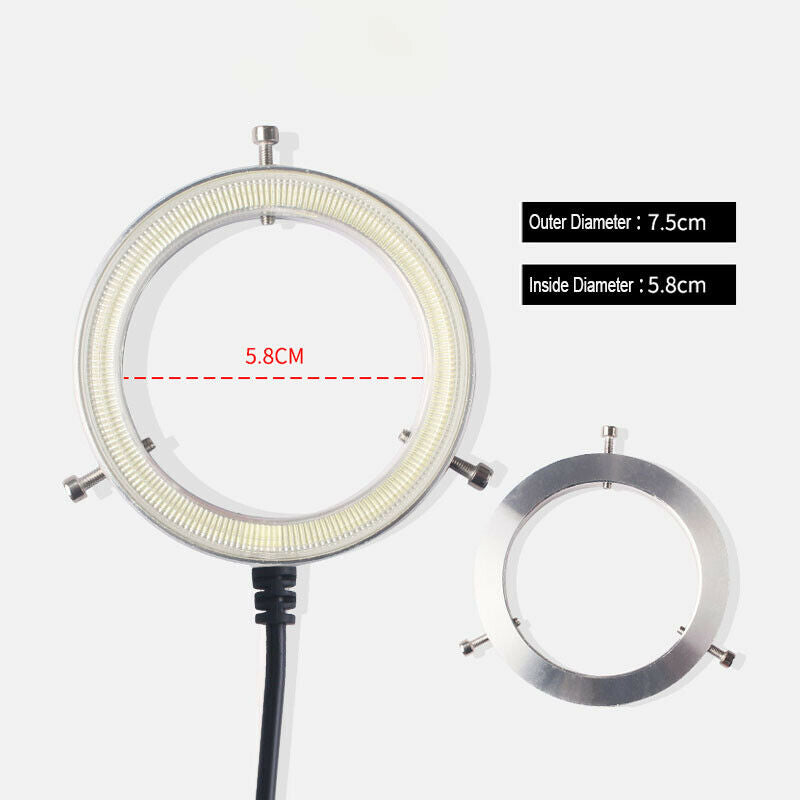 Ultrathin 60 LED Adjustable Ring Light illuminator Lamp For STEREO Microscope
