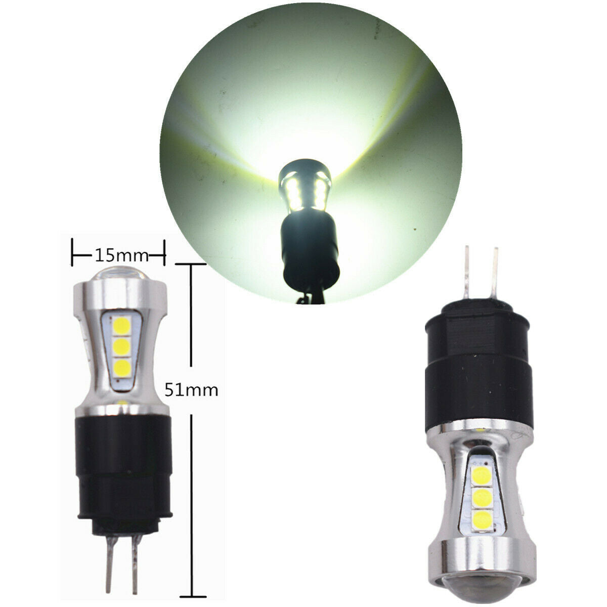 2 Pcs Bright White LED DRL IP67 For Citroen C5 &Peugeot Replace hp24w G4 Bulbs