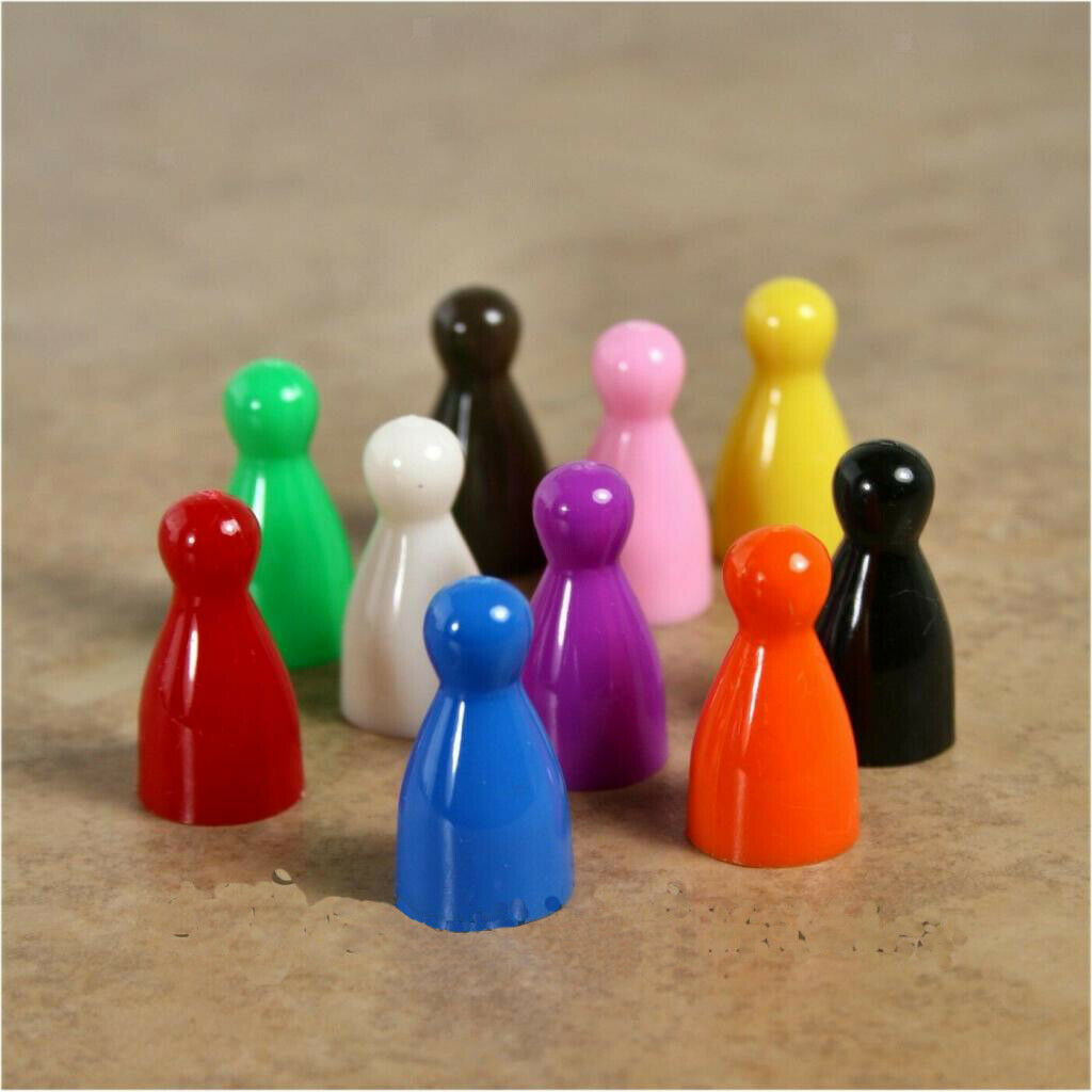 16 Packs Colorful Plastic Chess Pawn Pieces Board Halma Accessories 2.5cm