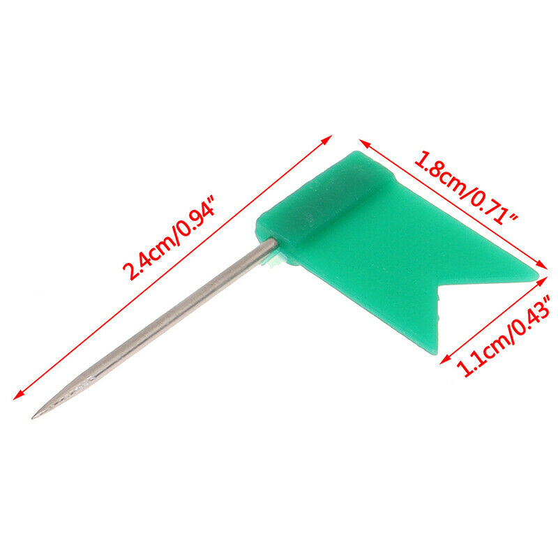 100 Pieces Mixed Color Flag Push Pins Nail Thumb Tack Map Drawing Pin Sta.l8