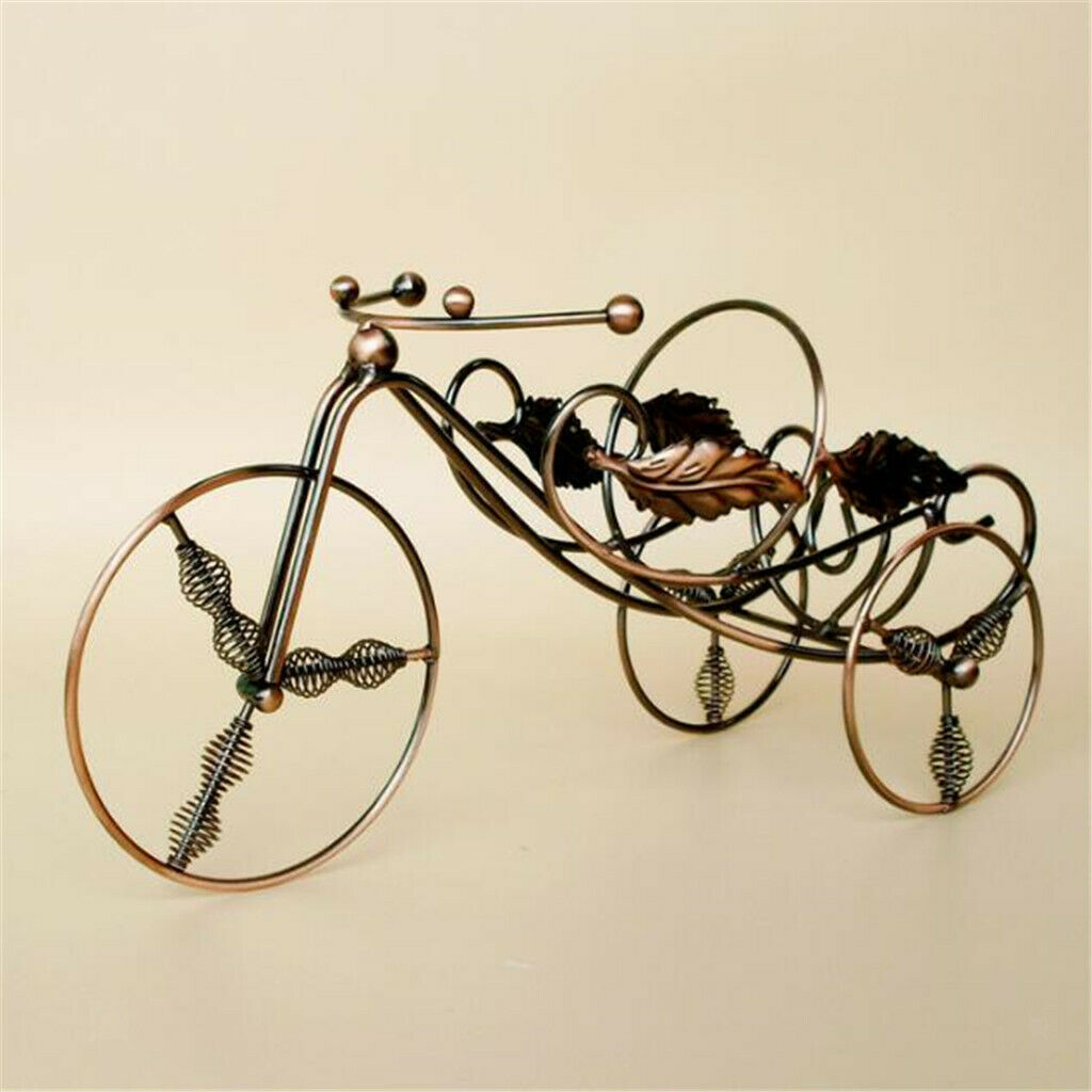 Iron Tricycle Wine Bottle Holder Wine Serving Elegant Desktop Gift Present