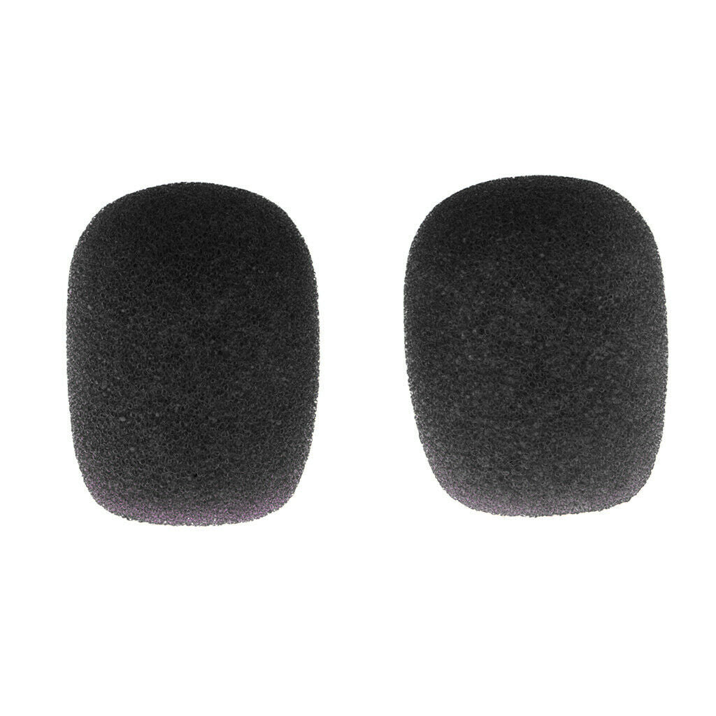 Pack of 10 Practical Microphone Anti-noise Sponge Wind Shield Mic Black