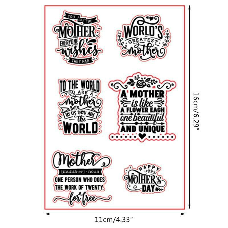 Mother's Day Silicone Clear Seal Stamp DIY Scrapbooking Embossing Photo Album