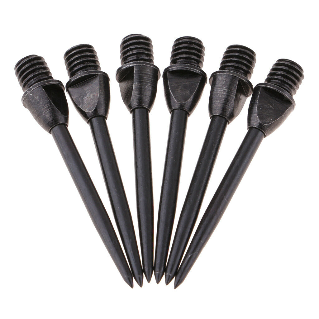 Steel Tip Replacement Points Standard 2BA Thread Flights Stem Shaft Black