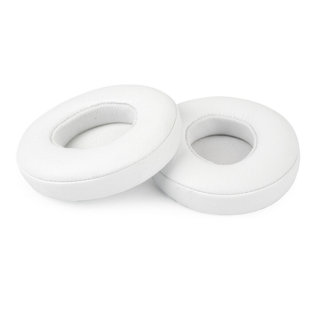 White Cable Ear Cushion Kit for Beats Solo2 Headphones White Microphone Pads